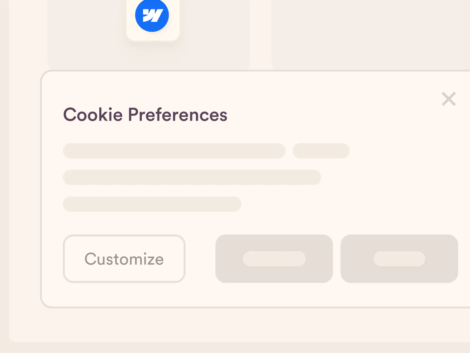 Cookie banner made for Webflow